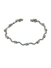 PULSERA 0NDAS ZIRCONIA - PLATA .925