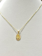 CADENA CON MEDALLA VIRGEN DE GUADALUPE - OVALADA FLORENTINO - ORO 10K