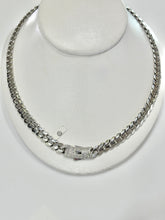 CADENA MÓNACO CH - BARBADA CUBANA ITALY - 8 MM - PLATA .925