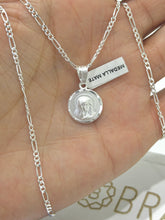 CADENA CON MEDALLA VIRGEN NUESTRA SEÑORA DE LOS DOLORES / LA DOLOROSA - PLATA .925