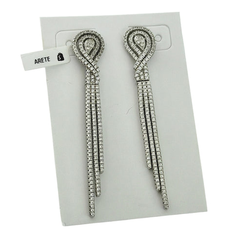 ARETE TRIPLE LÍNEA LARGA - PLATA .925