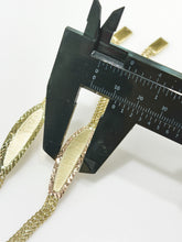 ESCLAVA PETATILLO PLACA BISELADA - 18 cm x 6 mm - Oro Rosa - ORO 10K