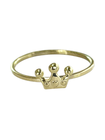 ANILLO CORONA LISA MINI - ORO 10K