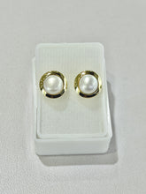 ARETE PERLA CON BASE GRANDE - ORO 10K