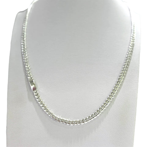 CADENA BARBADA - HECHA A MANO - 5 MM - PLATA .925