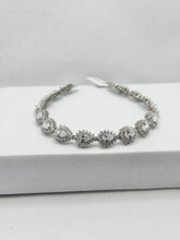 PULSERA GOTAS ZIRCONIAS GRANDE - PLATA .925