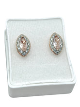 ARETE MARQUISE ROSE GOLD - PLATA .925