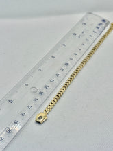 PULSO BARBADO EDGE - Broche Liso - 18 cm x 5 mm - ORO 10K