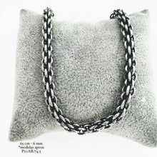 CADENA PAVONADA RED 6 mm - 65 cm - PLATA .925