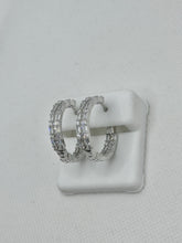 ARRACADA GRANDE BAGUETTES - BROCHE CLICK - PLATA .925