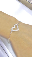 PULSERA CORAZON CONTORNO ZIRCONIA - PLATA .925