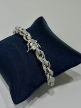 PULSO TORSAL CON ZIRCONIA - 20.5 CM X 8 MM - PLATA .925