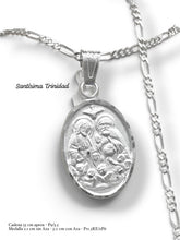 CADENA CON MEDALLA SANTÍSIMA TRINIDAD - PLATA .925