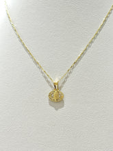 CADENA CON MEDALLA VIRGEN DE GUADALUPE OVALADA HORIZONTAL - AMARILLA - ORO 10K