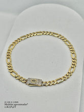 PULSO FIGARO CART 3x1 - Broche piedra - 21 cm x 5 mm - ORO 10K
