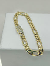 PULSO FIGARO CART 3x1 - Broche piedra - 21 cm x 6.5 mm - ORO 10K