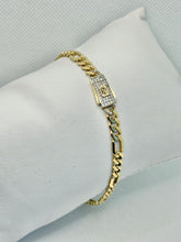 PULSO FIGARO CART 3x1 - Broche piedra - 21 cm x 5 mm - ORO 10K
