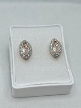 ARETE MARQUISE ROSE GOLD - PLATA .925