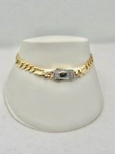 PULSO FIGARO CART 3x1 - Broche piedra - 16 cm x 5 mm - ORO 10K