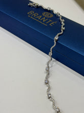 PULSERA 0NDAS ZIRCONIA - PLATA .925