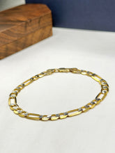 PULSO FÍGARO CART 3x1 - 21 CM x 6 MM - DIAMANTADO BLANCO - ORO 10K