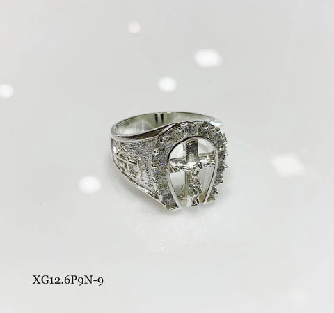 ANILLO HERRADURA CON CRISTO