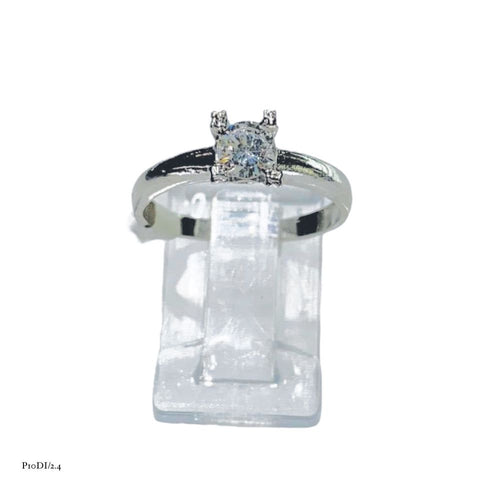 ANILLO SOLITARIO BASICO - PLATA .925