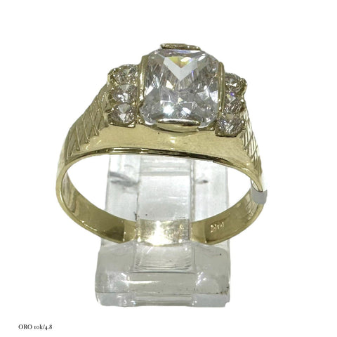ANILLO ZIRCONIA BLANCA - ORO 10K
