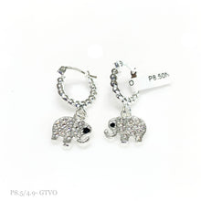 ARRACADA BOLEADA CON ELEFANTE - PLATA .925