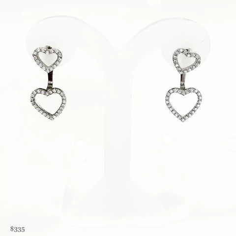 ARETE CORAZÓN DESMONTABLE PLATEADO