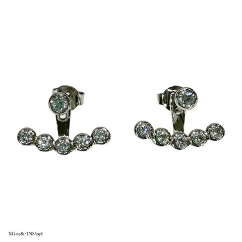 ARETE ZIRCONIAS GUSANITO DESMONTABLE