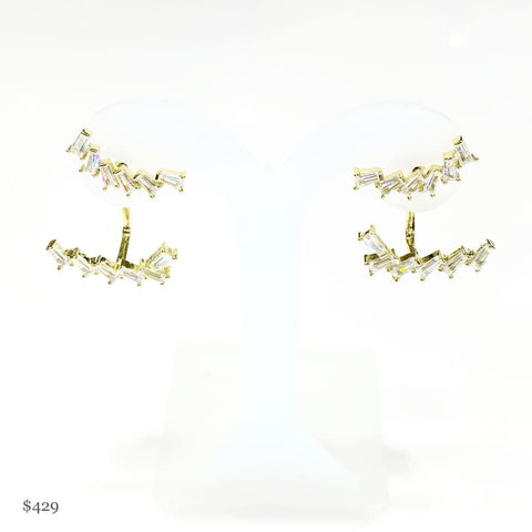 ARETE ZIRCONIAS BAGUETTE DESMONTABLE