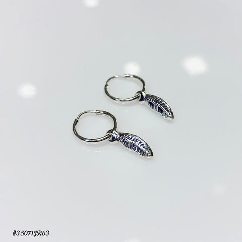 ARRACADA MINI CON PLUMA - PLATA .925
