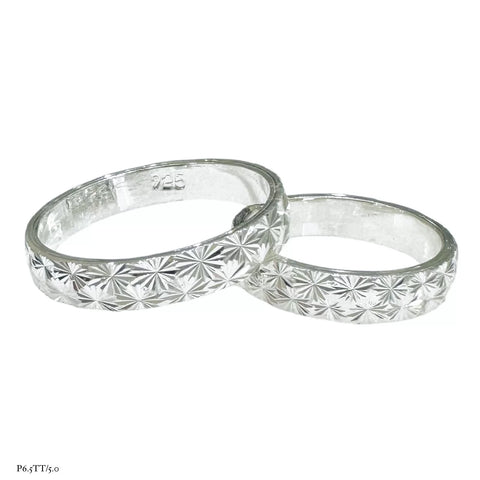 ARGOLLA DIAMANTADO ESTRELLAS - PLATA .925