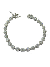 PULSERA GOTAS ZIRCONIA CHICA - PLATA .925