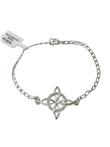 PULSERA NUDO DE BRUJA TRANSVERSAL MEDIANO - PLATA .925