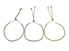PULSERA TENNIS AJUSTABLE - PLATA .925