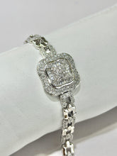 PULSERA CUADRO CON EXTENSIBLE PLATA .925