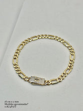 PULSO FIGARO CART 3x1 - Broche piedra - 18 cm x 5 mm - ORO 10K