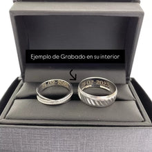 ARGOLLAS BI COLOR - BLANCO Y AMARILLO GRABADO INFINITO - ORO 14K