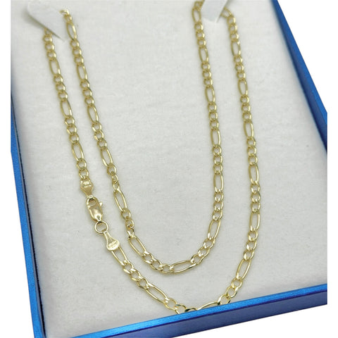 CADENA FÍGARO CÁRT - 3 MM x 50 CM - ORO 10K