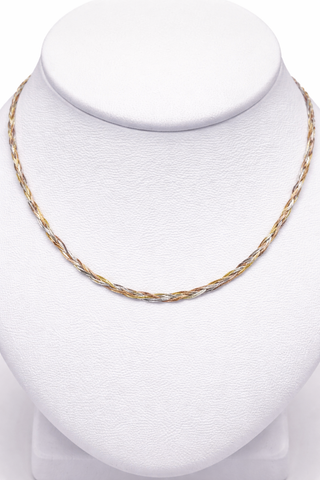 GARGANTILLA COLLAR TRENZA FLORENTINO - 40 cm - ORO 10K