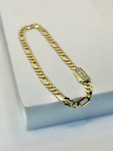 PULSO FIGARO CART 3x1 - Broche piedra - 21 cm x 5 mm - ORO 10K