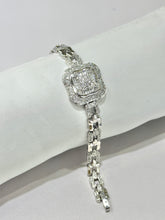 PULSERA CUADRO CON EXTENSIBLE PLATA .925