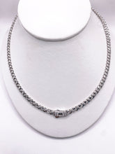 CADENA MÓNACO CH - BARBADA CON ZIRCONIA ITALY - 55 cm x 4.5mm - PLATA .925