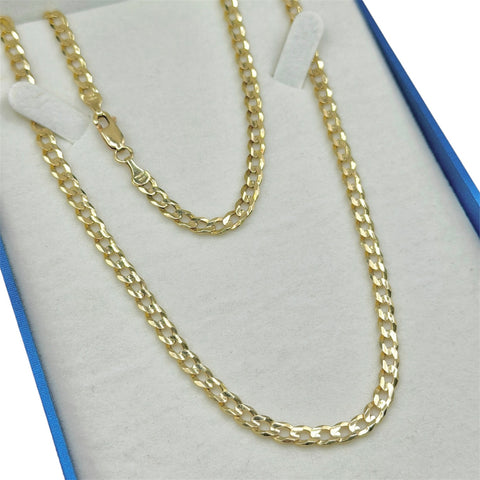 CADENA BARBADA - 4.5 MM  x 55 CM - ORO 10K