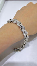 PULSO TORSAL CON ZIRCONIA - 20.5 CM X 8 MM - PLATA .925