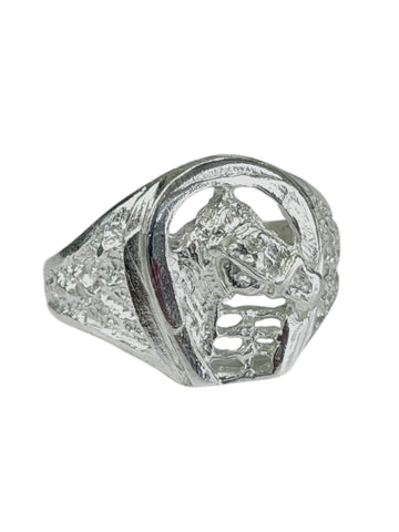 ANILLO HERRADURA CABALLO LISA - PLATA .925