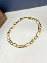 PULSO FÍGARO CART 3x1 - 21 CM x 6 MM - DIAMANTADO BLANCO - ORO 10K