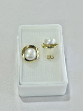 ARETE PERLA CON BASE GRANDE - ORO 10K